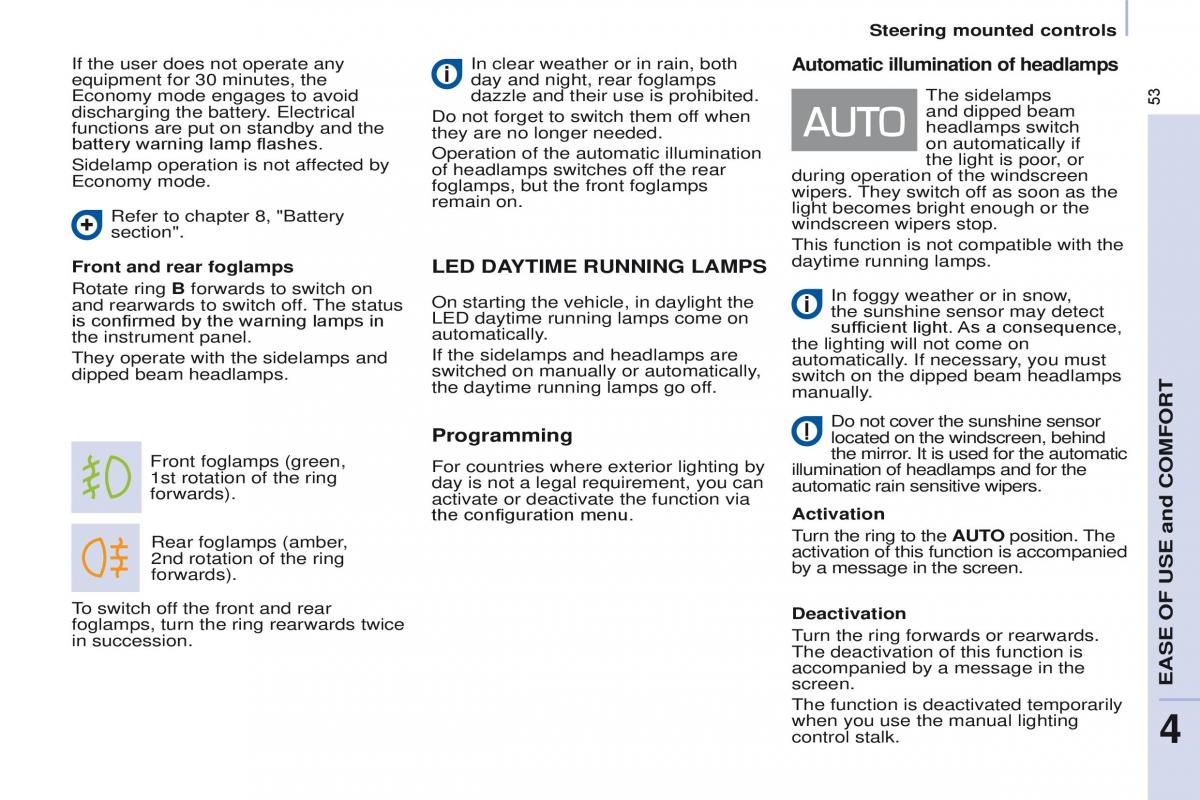 Peugeot Partner II 2 owners manual / page 55