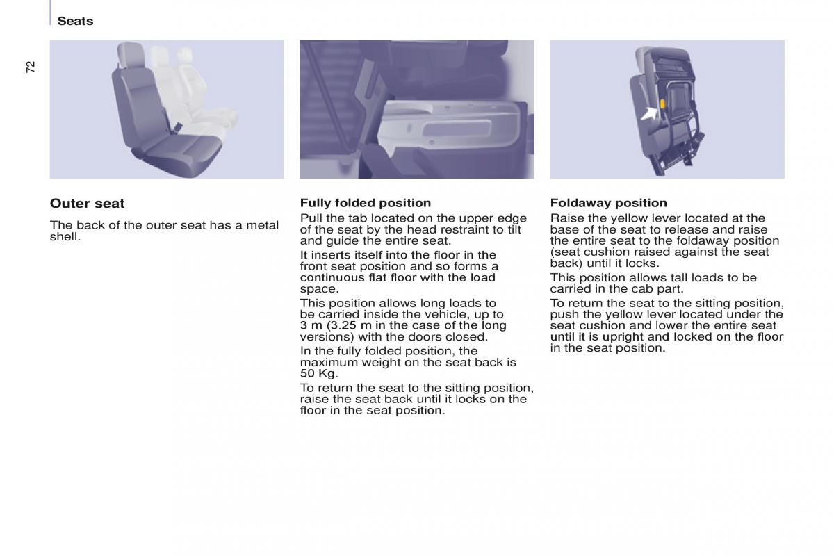 Peugeot Partner II 2 owners manual / page 74