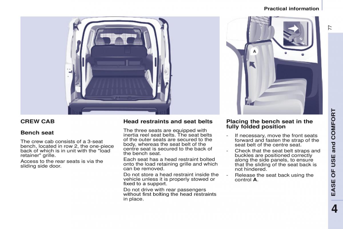 Peugeot Partner II 2 owners manual / page 79