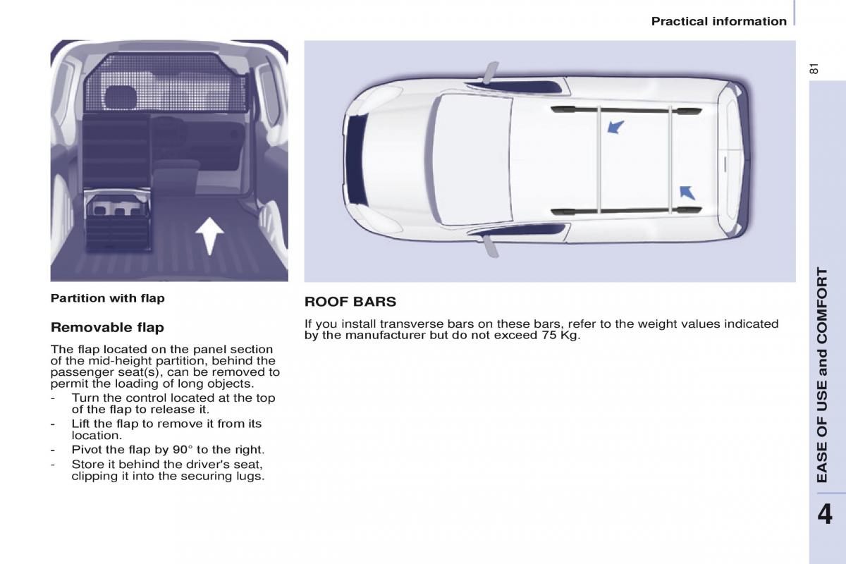 Peugeot Partner II 2 owners manual / page 83