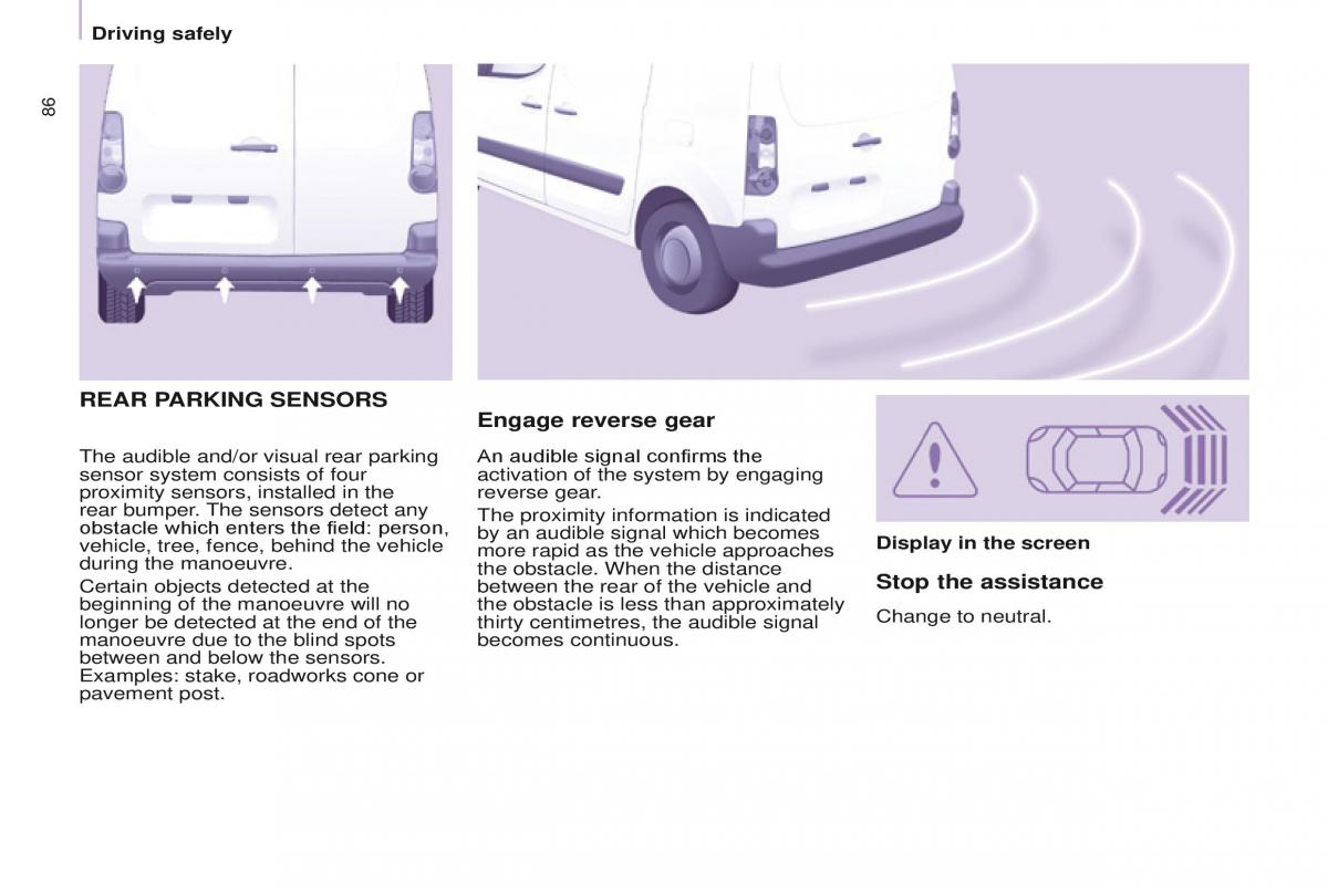 Peugeot Partner II 2 owners manual / page 88