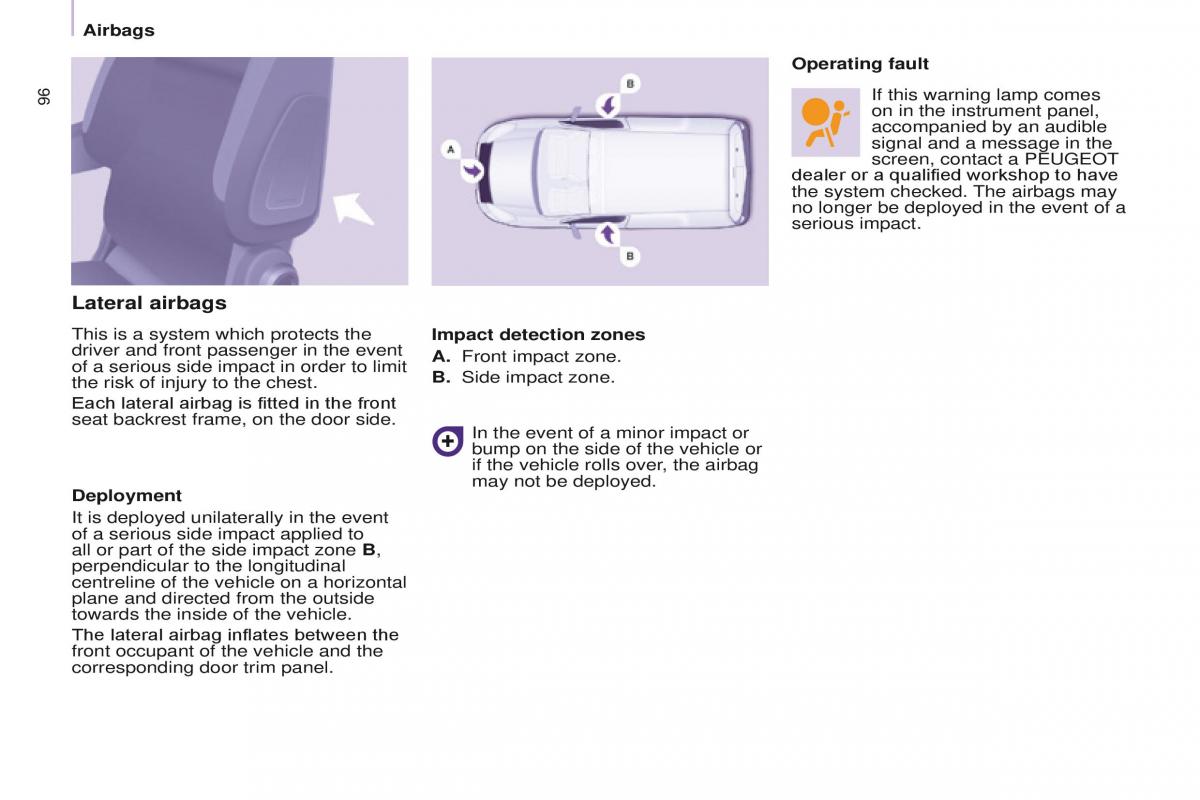 Peugeot Partner II 2 owners manual / page 98