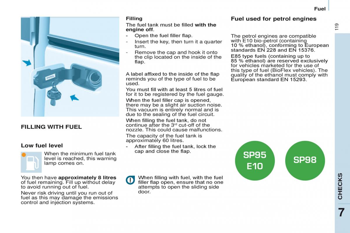 Peugeot Partner II 2 owners manual / page 121