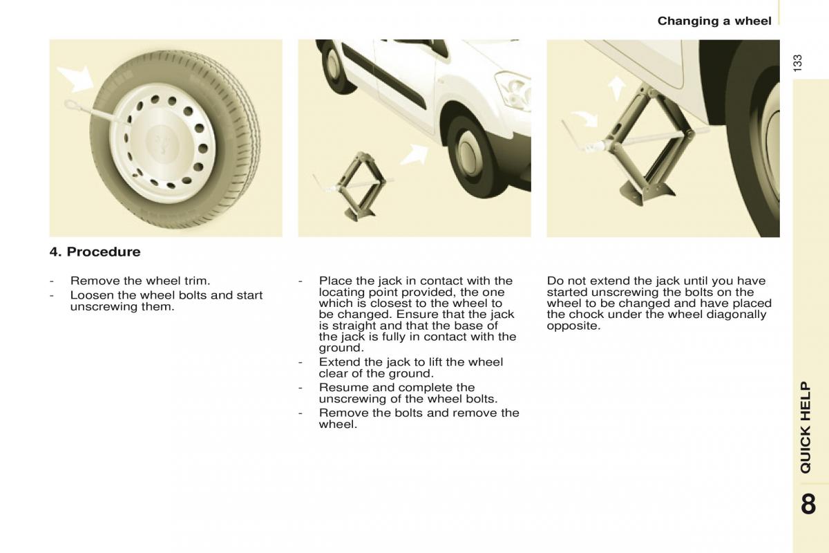 Peugeot Partner II 2 owners manual / page 135