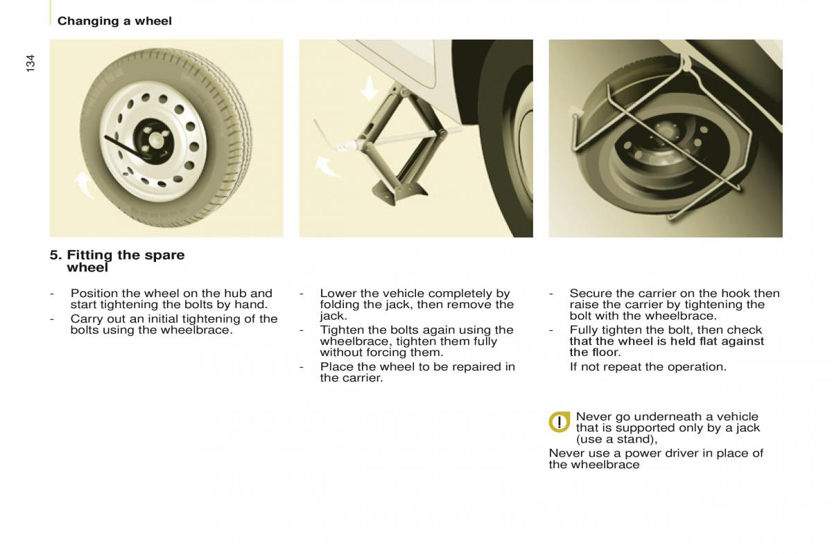 Peugeot Partner II 2 owners manual / page 136