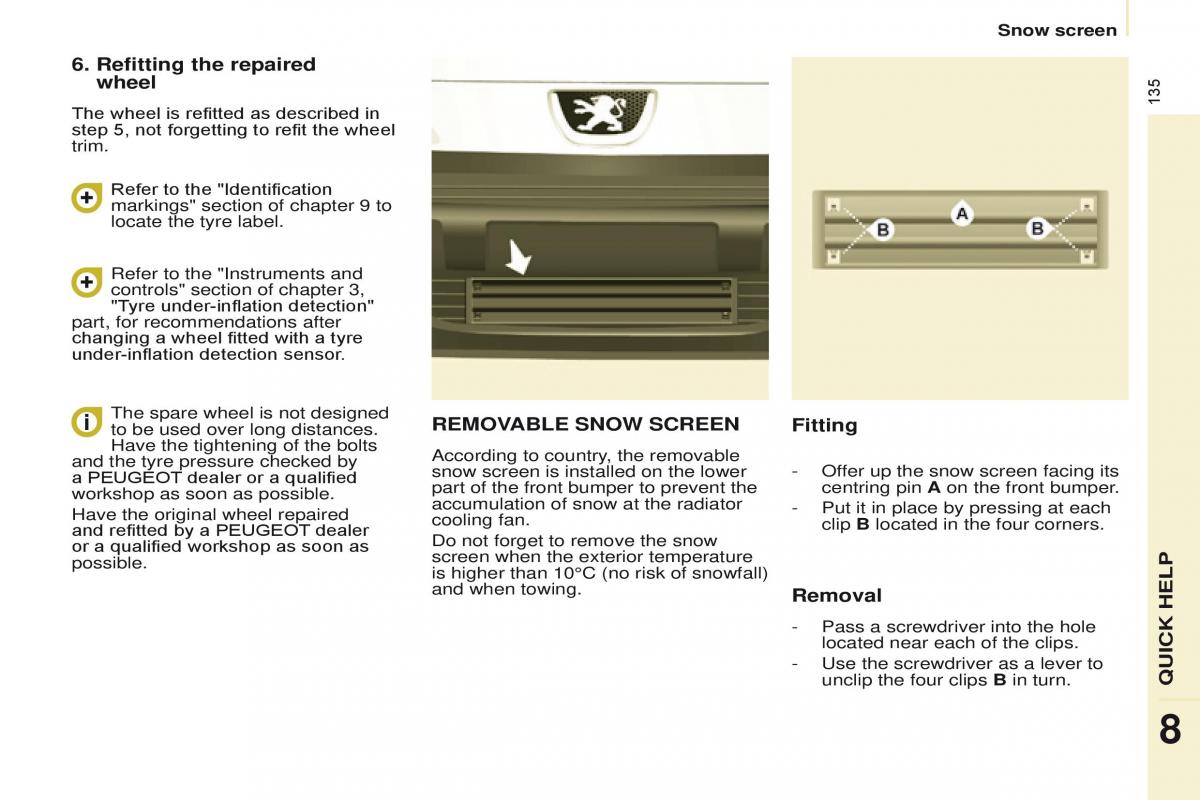 Peugeot Partner II 2 owners manual / page 137