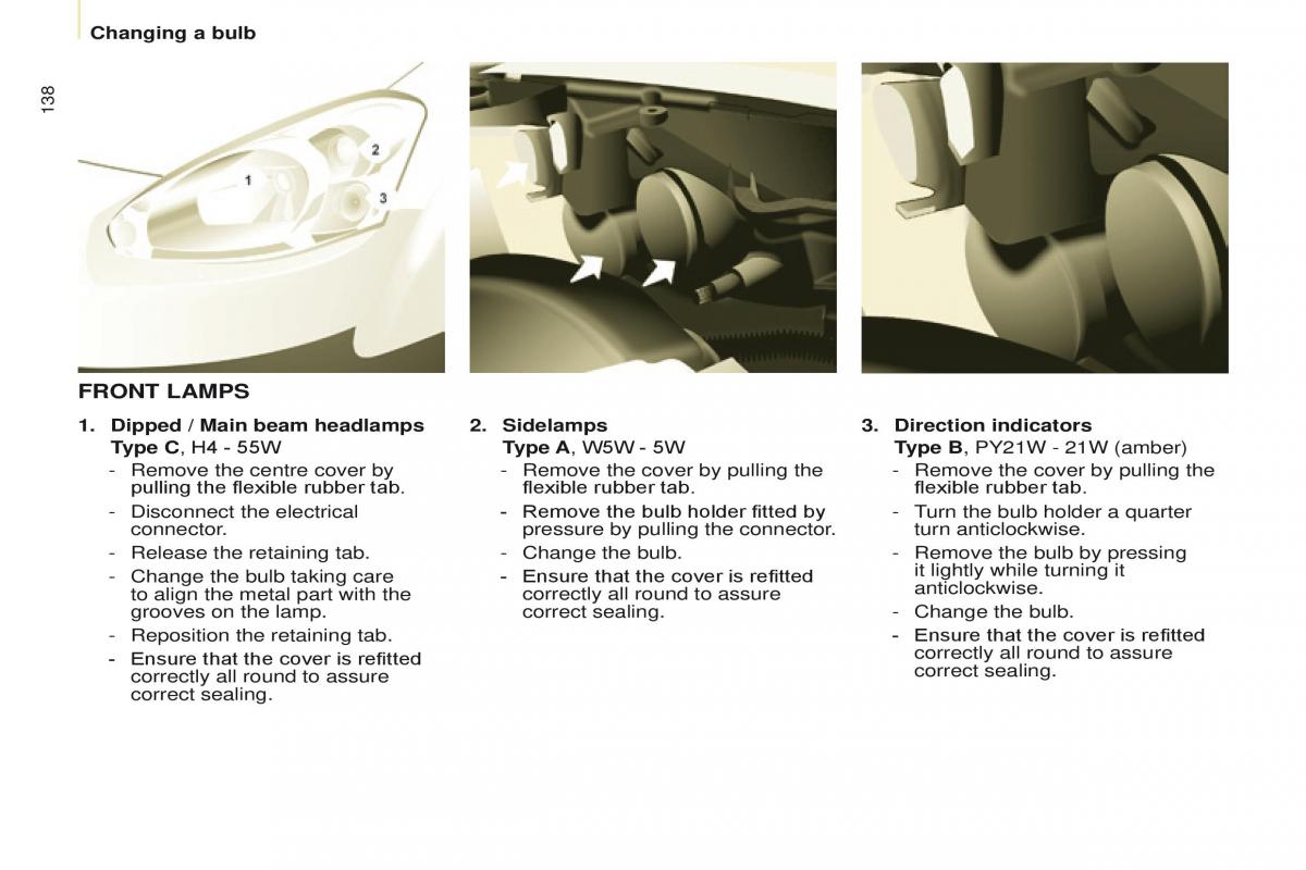 Peugeot Partner II 2 owners manual / page 140