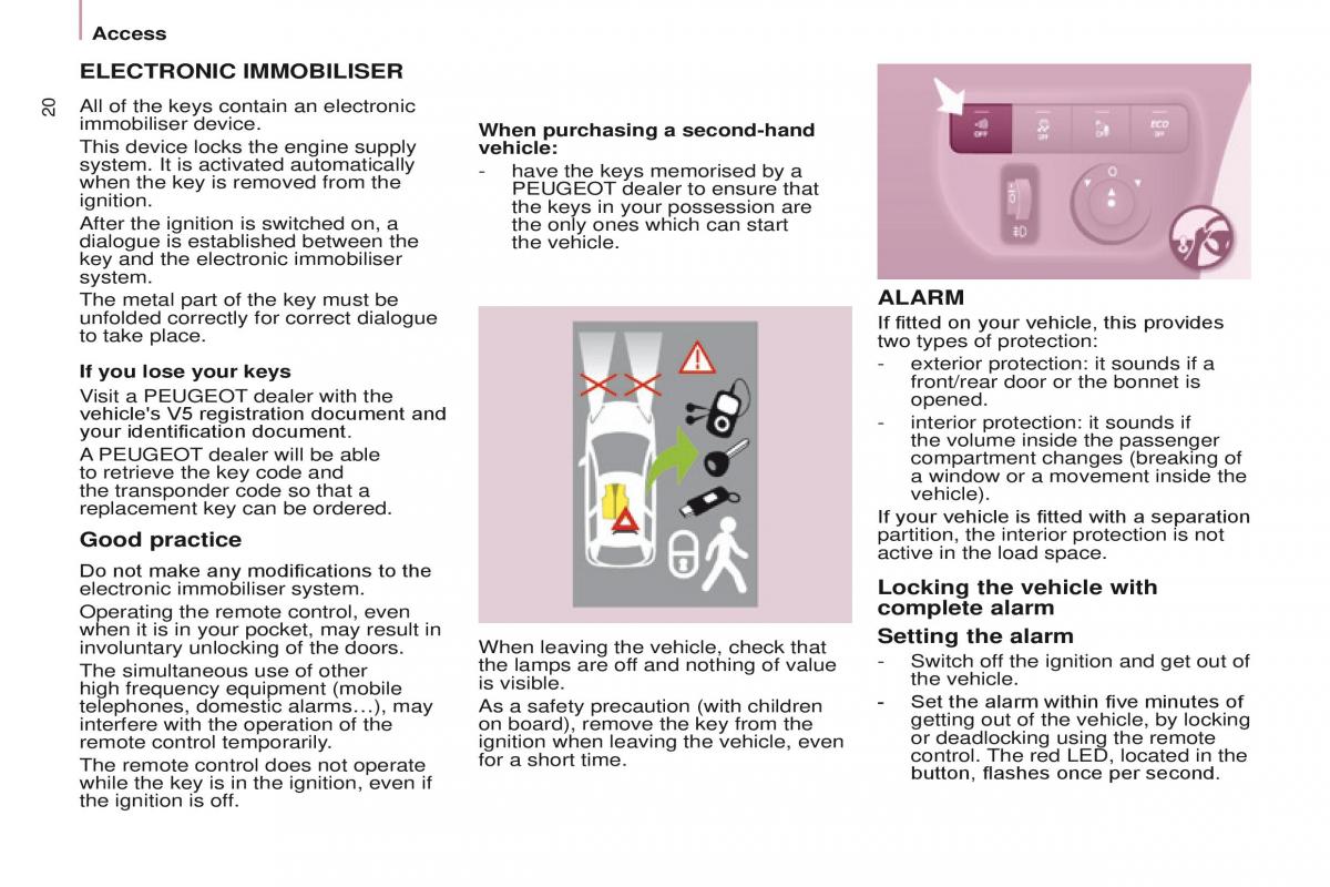 Peugeot Partner II 2 owners manual / page 22