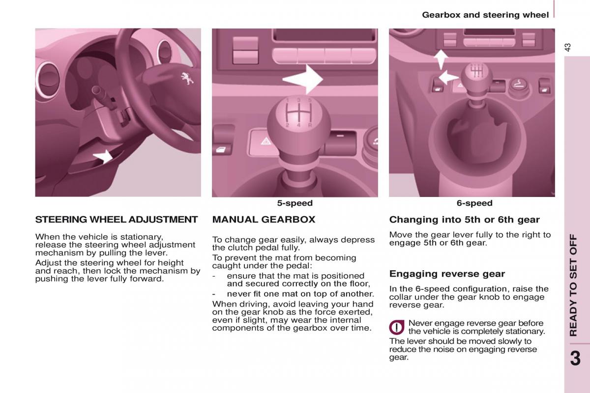 Peugeot Partner II 2 owners manual / page 45