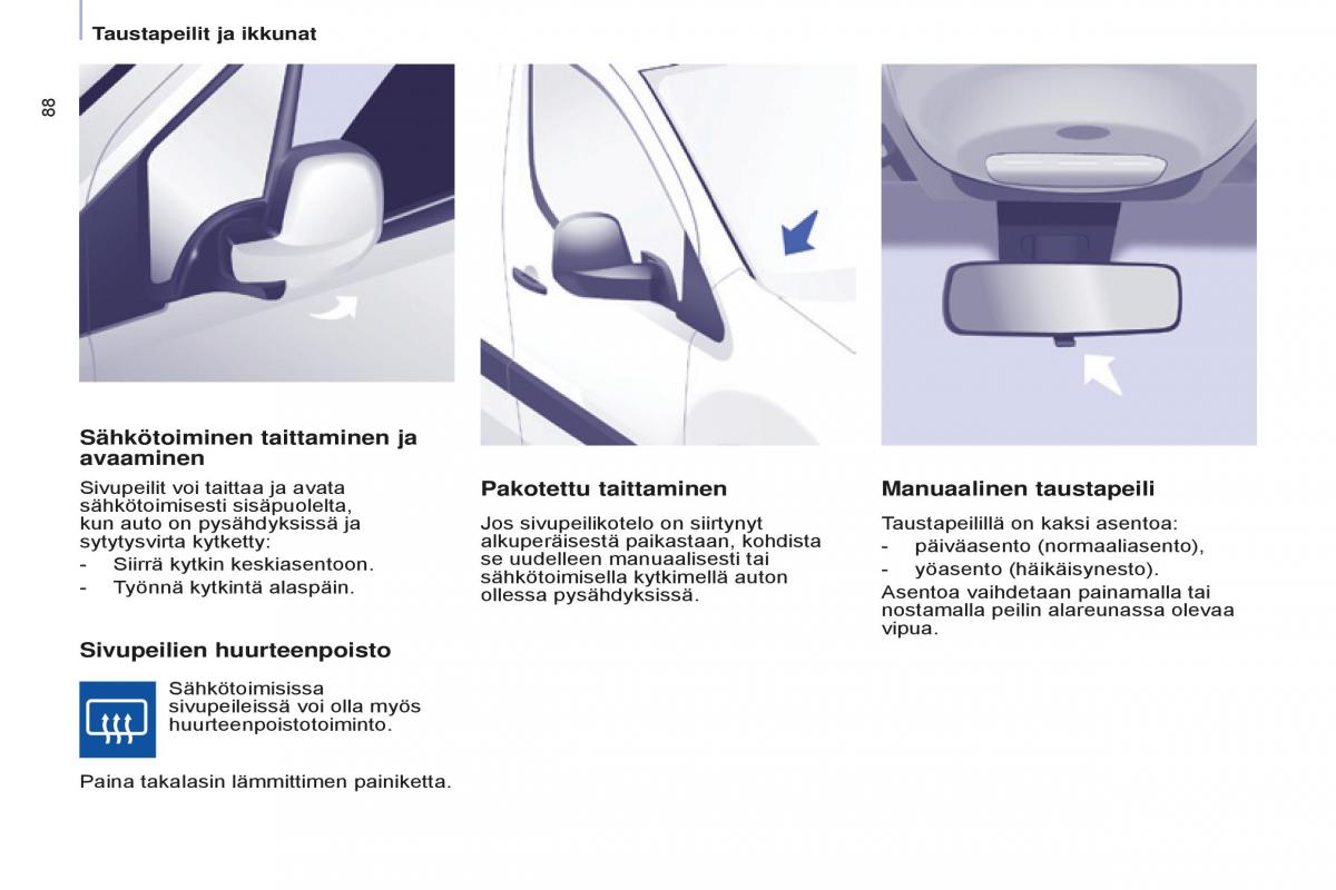 Peugeot Partner II 2 omistajan kasikirja / page 90