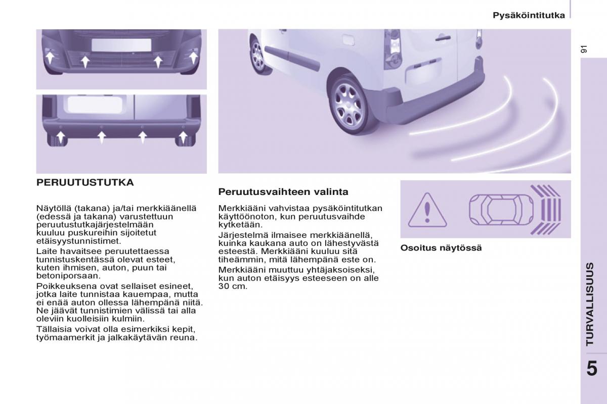 Peugeot Partner II 2 omistajan kasikirja / page 93