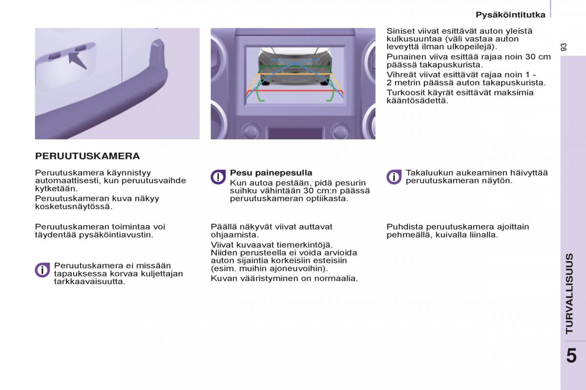 Peugeot Partner II 2 omistajan kasikirja / page 95