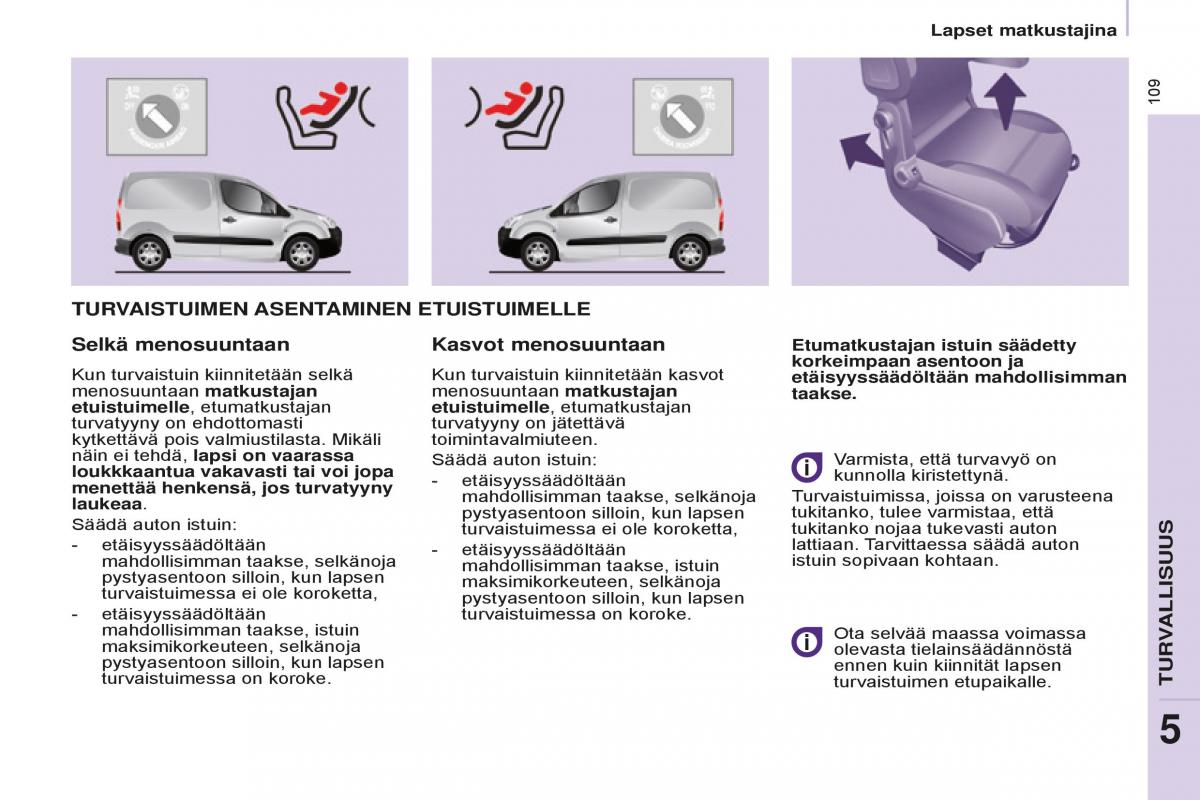 Peugeot Partner II 2 omistajan kasikirja / page 111