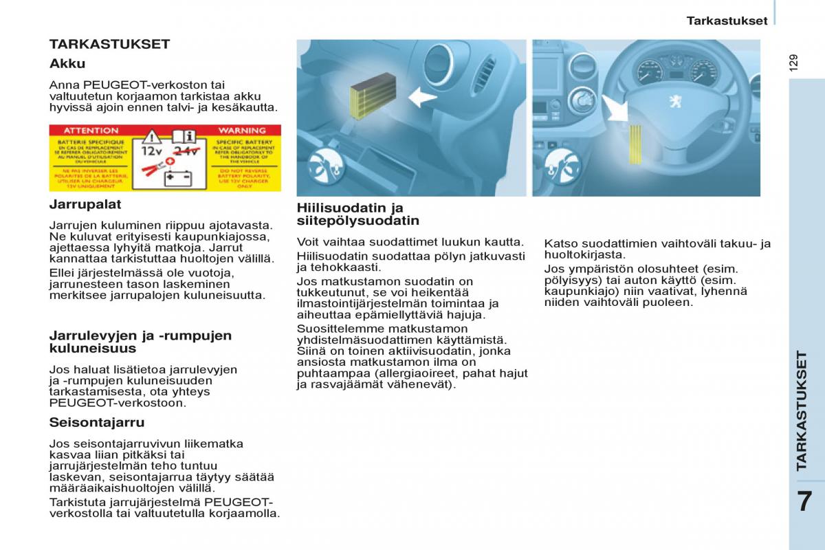 Peugeot Partner II 2 omistajan kasikirja / page 131