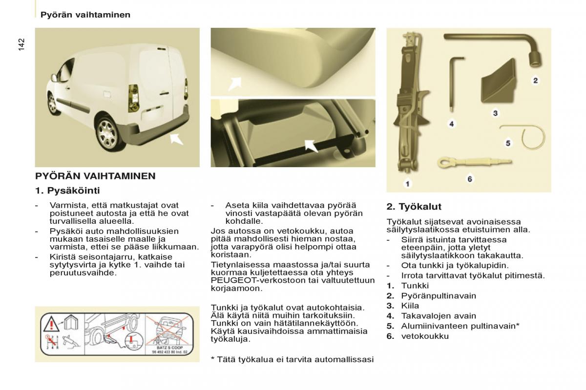 Peugeot Partner II 2 omistajan kasikirja / page 144