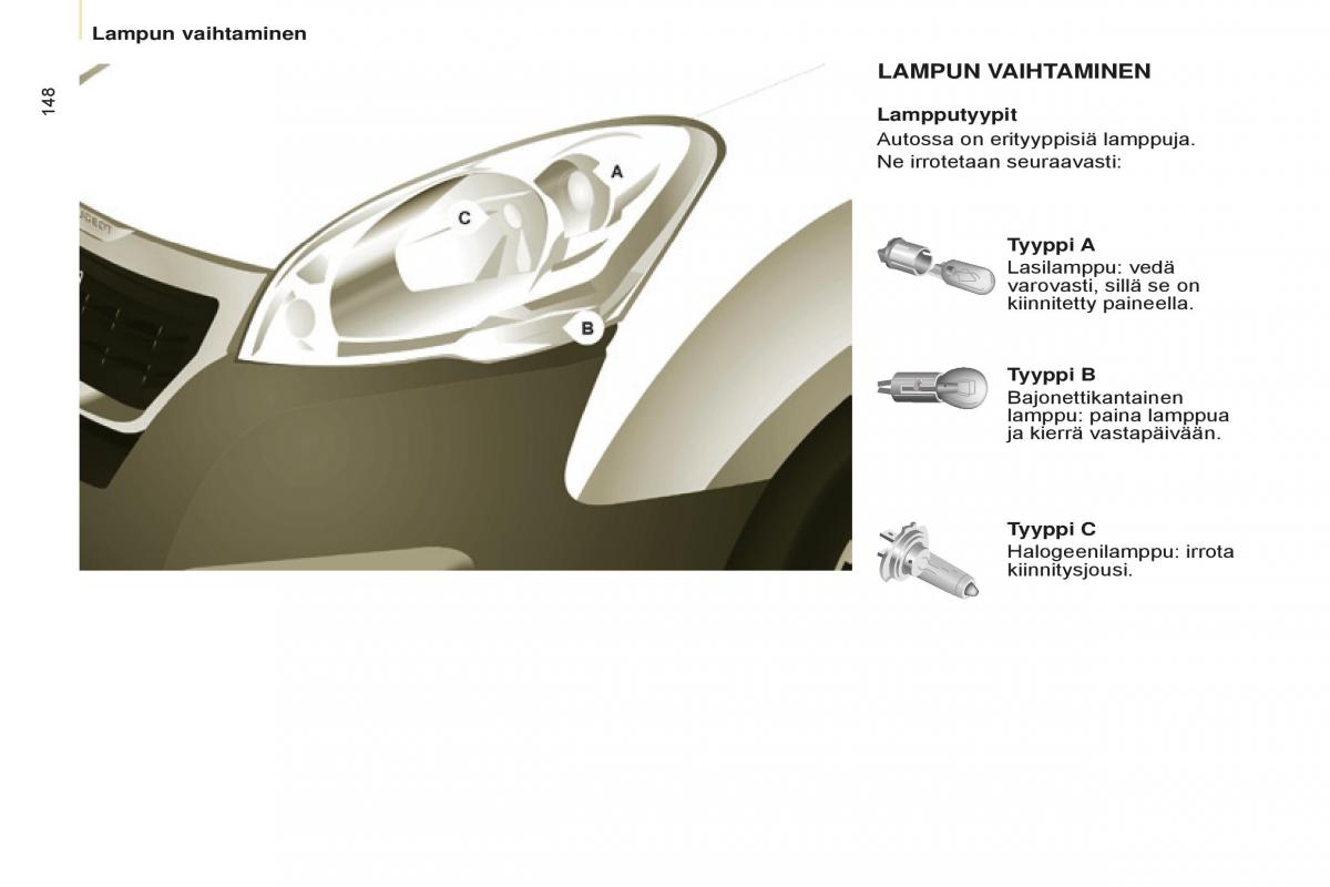 Peugeot Partner II 2 omistajan kasikirja / page 150