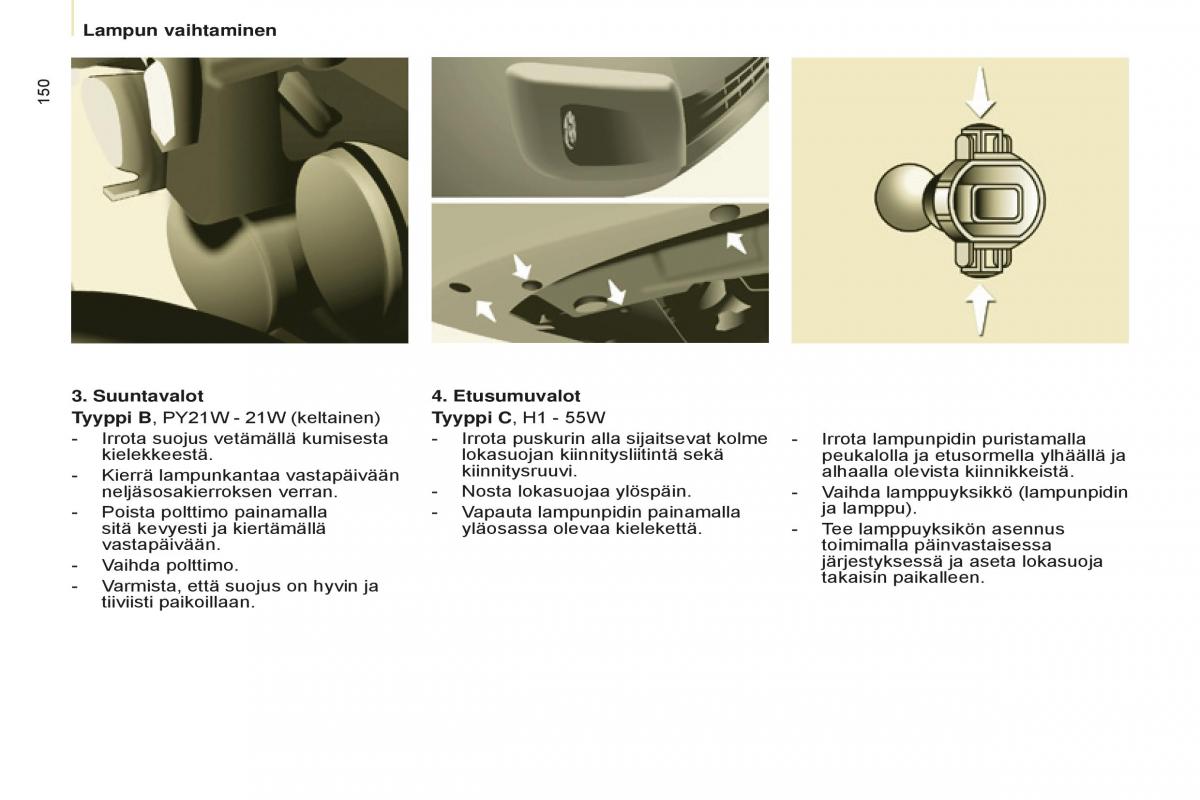 Peugeot Partner II 2 omistajan kasikirja / page 152