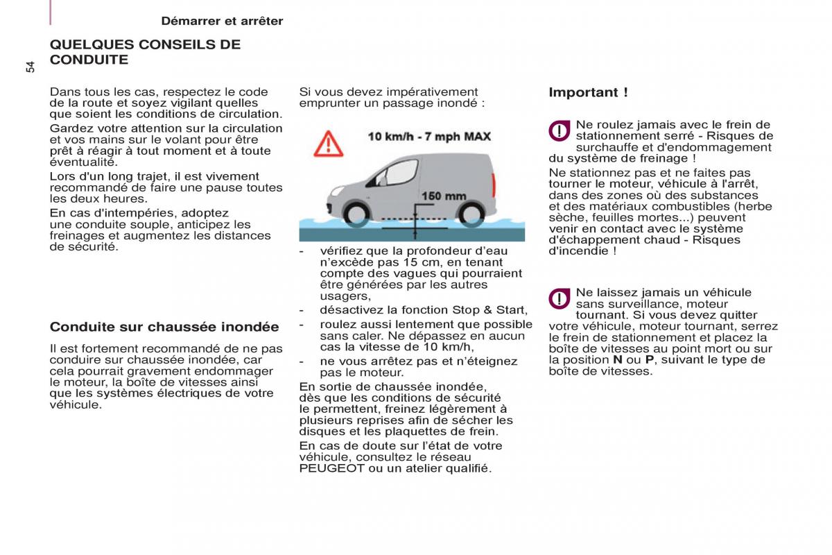 Peugeot Partner II 2 manuel du proprietaire / page 56