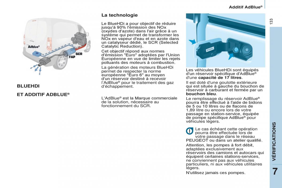 Peugeot Partner II 2 manuel du proprietaire / page 135