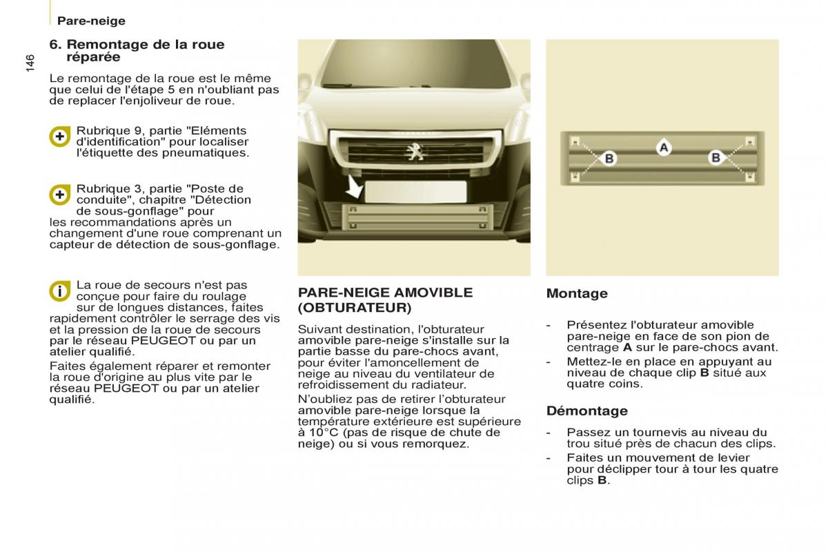 Peugeot Partner II 2 manuel du proprietaire / page 148