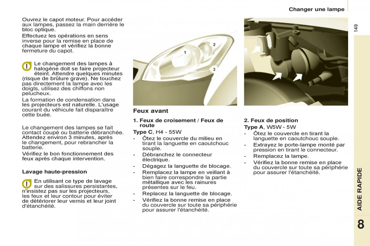 Peugeot Partner II 2 manuel du proprietaire / page 151