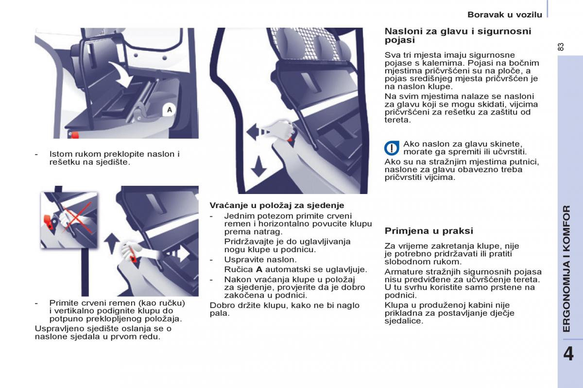 Peugeot Partner II 2 vlasnicko uputstvo / page 85