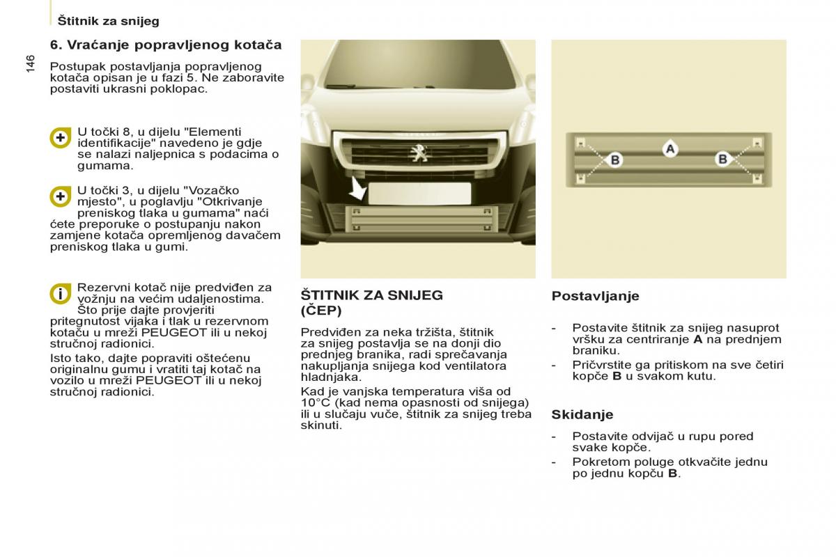 Peugeot Partner II 2 vlasnicko uputstvo / page 148