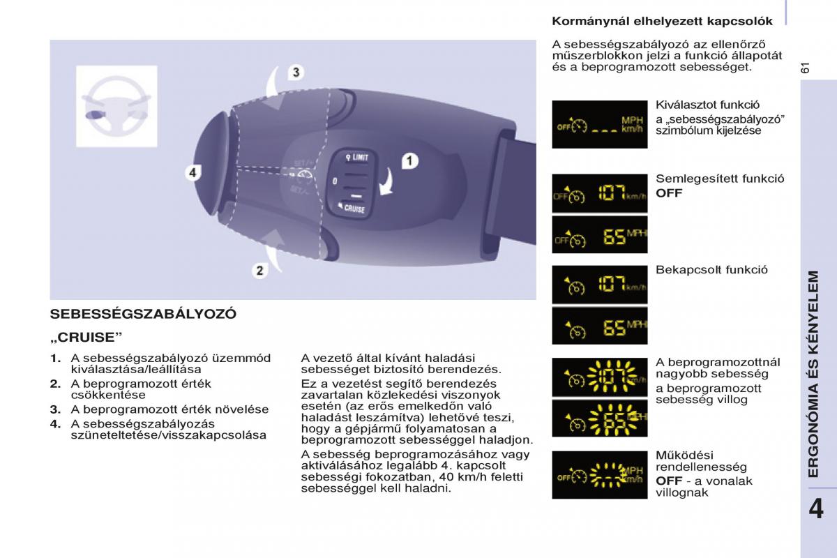 Peugeot Partner II 2 Kezelesi utmutato / page 63