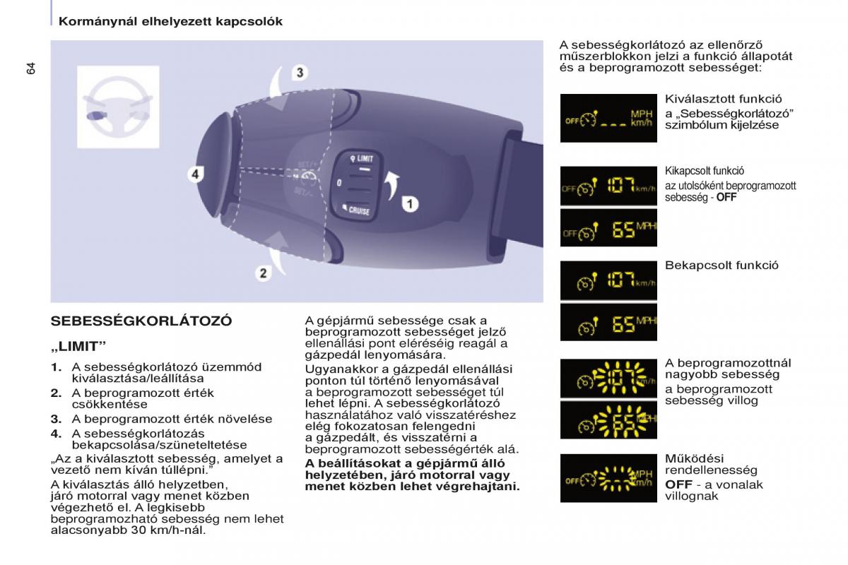 Peugeot Partner II 2 Kezelesi utmutato / page 66