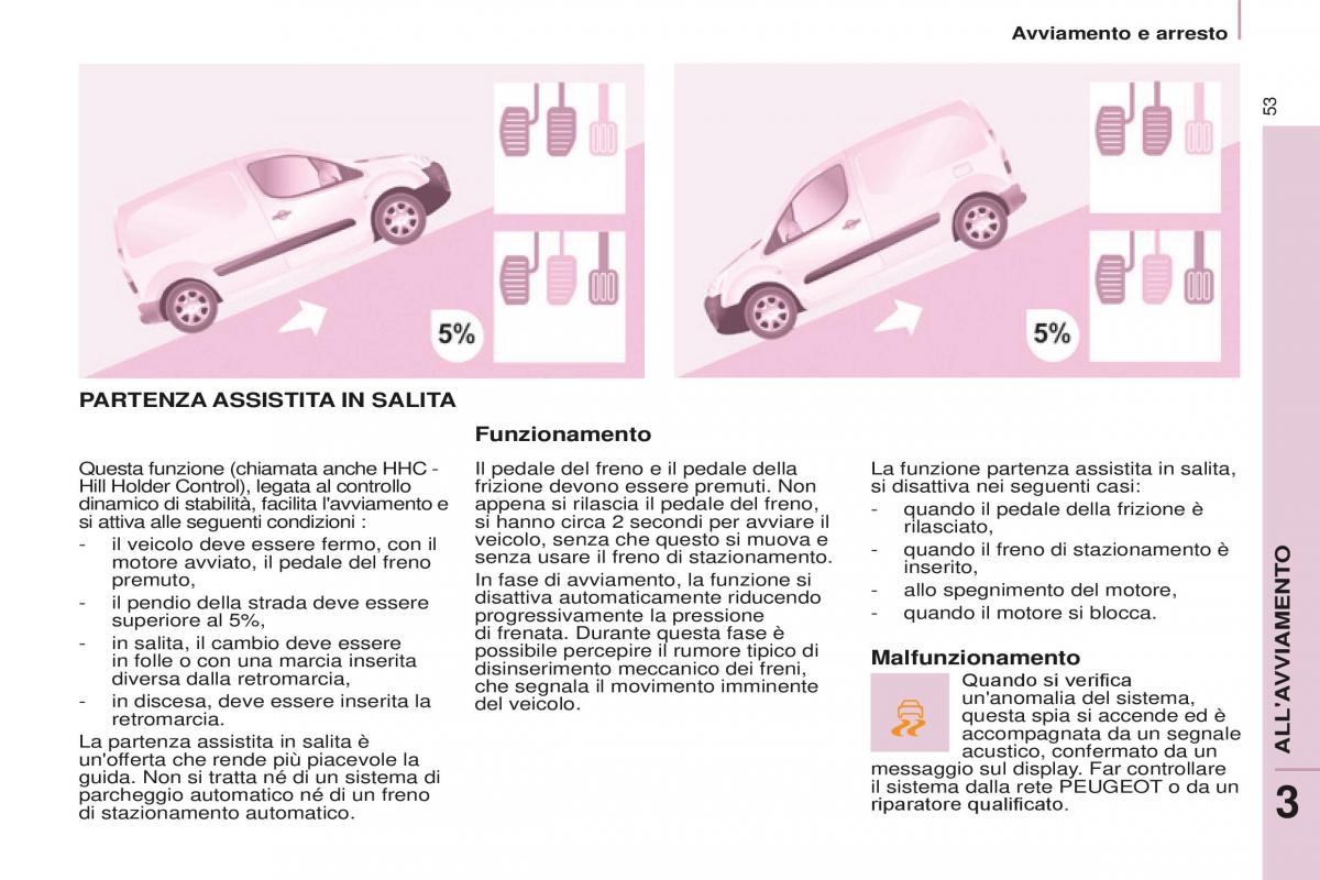 Peugeot Partner II 2 manuale del proprietario / page 55