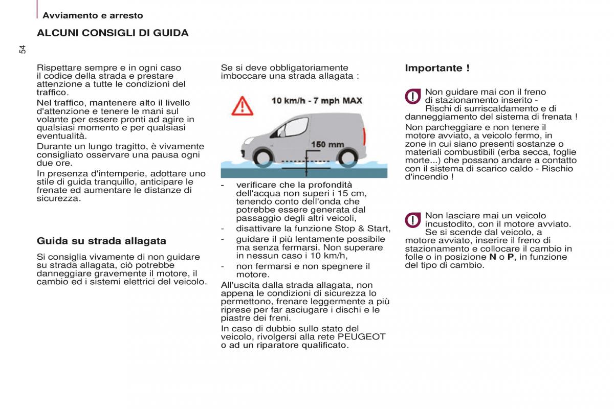 Peugeot Partner II 2 manuale del proprietario / page 56