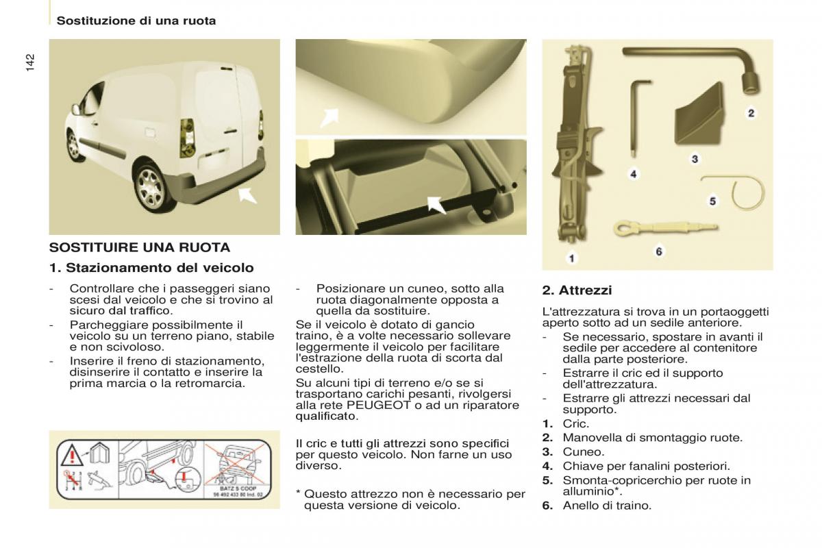 Peugeot Partner II 2 manuale del proprietario / page 144