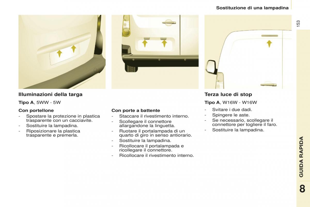 Peugeot Partner II 2 manuale del proprietario / page 155