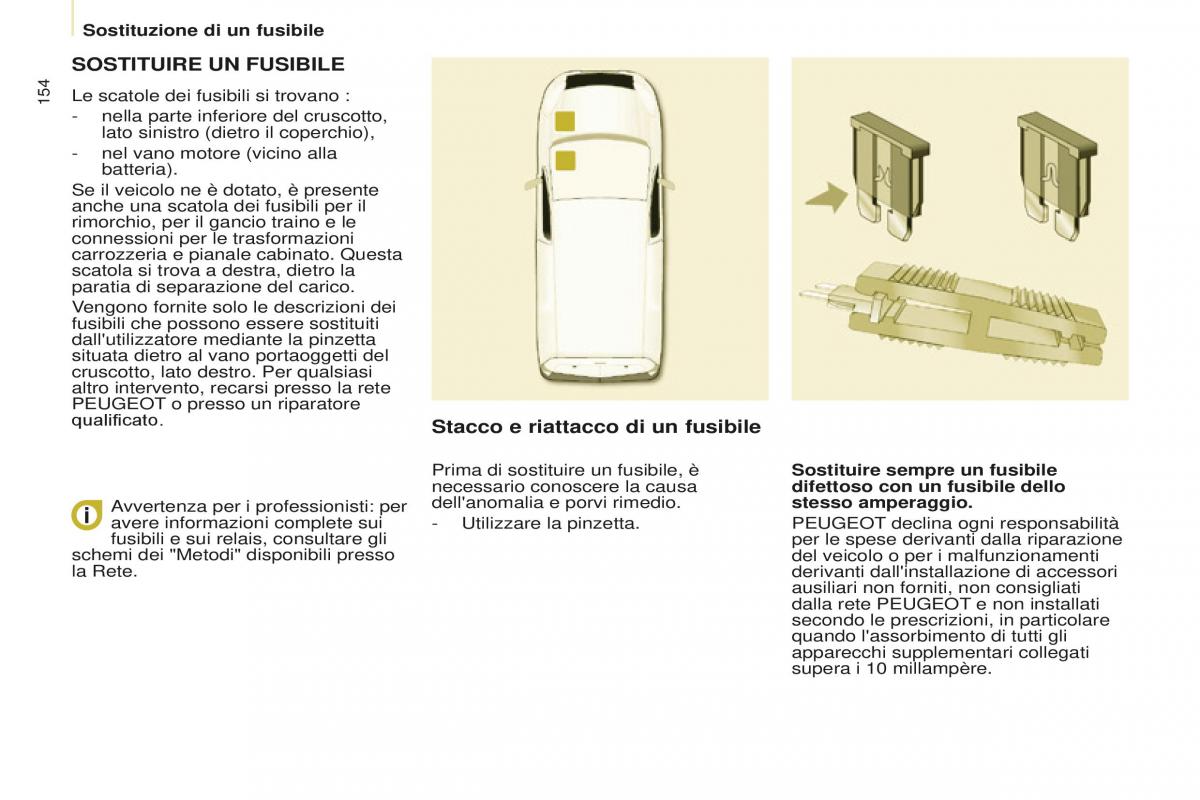 Peugeot Partner II 2 manuale del proprietario / page 156