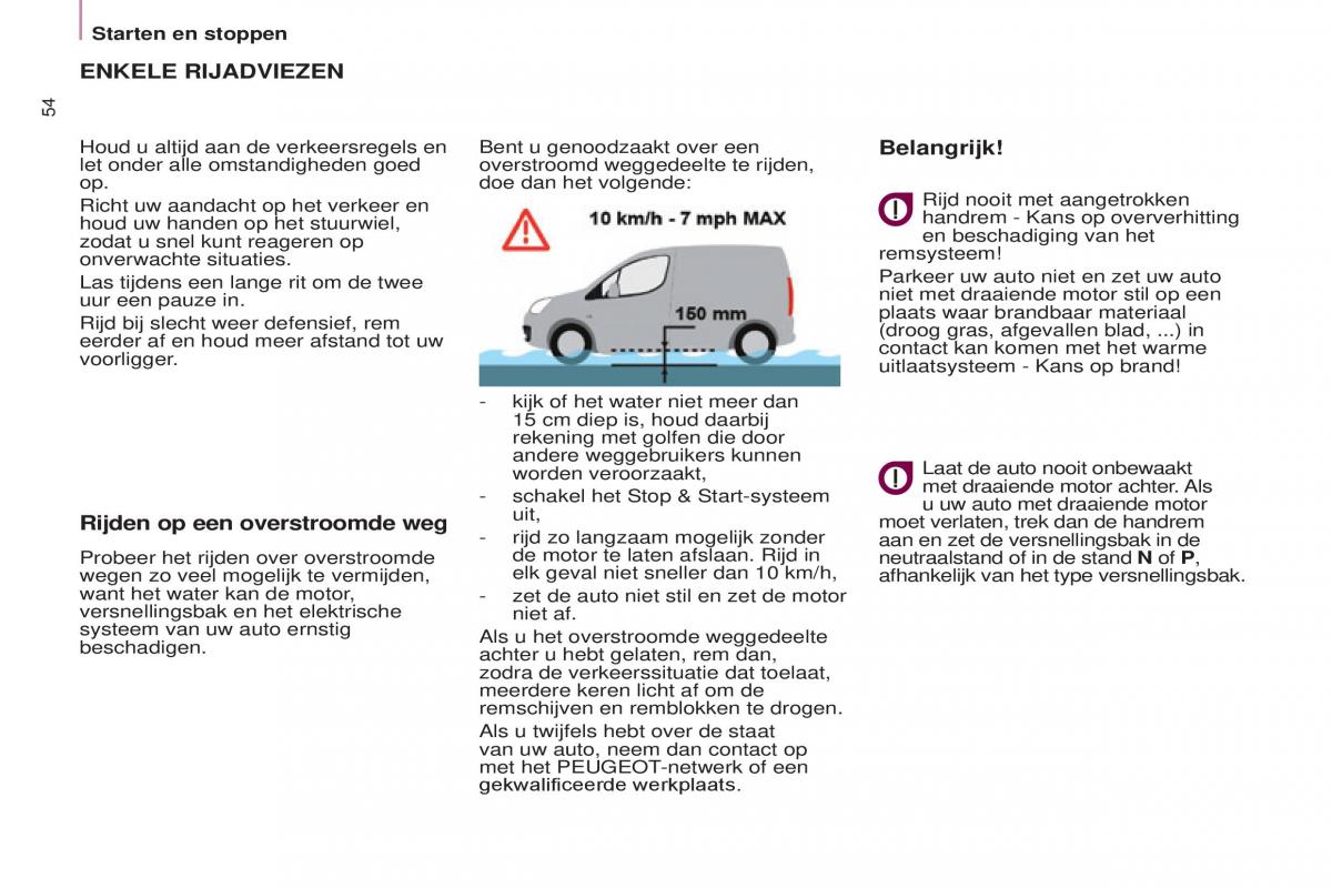 Peugeot Partner II 2 handleiding / page 56