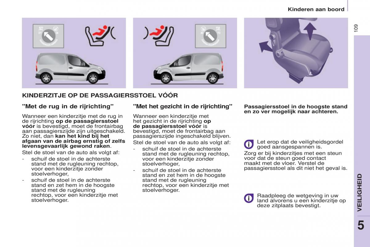 Peugeot Partner II 2 handleiding / page 111