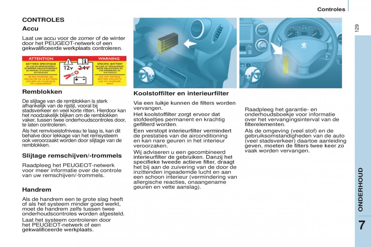 Peugeot Partner II 2 handleiding / page 131