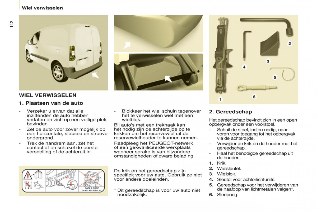 Peugeot Partner II 2 handleiding / page 144