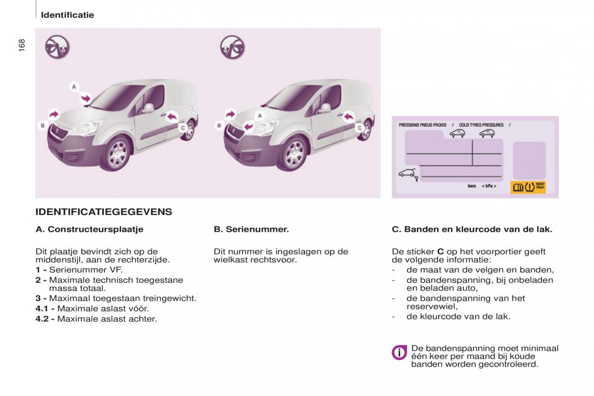 Peugeot Partner II 2 handleiding / page 170