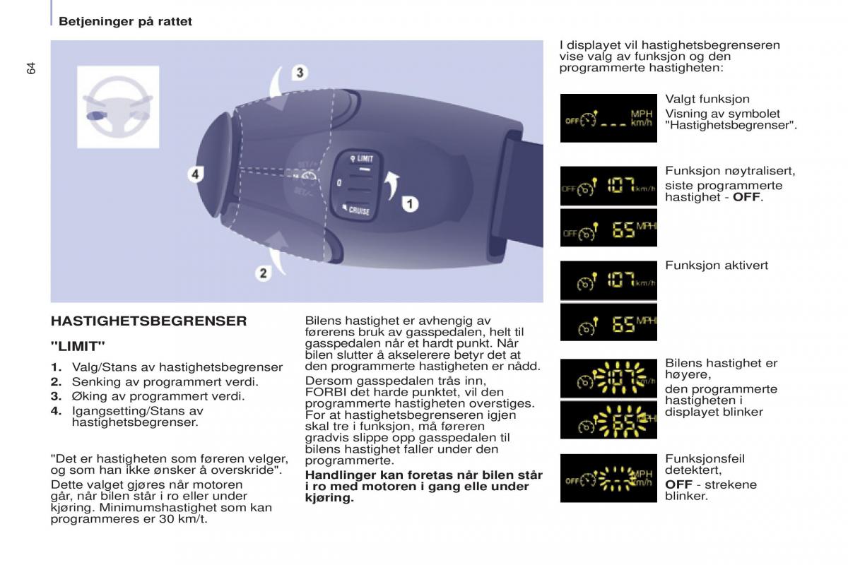 Peugeot Partner II 2 bruksanvisningen / page 66