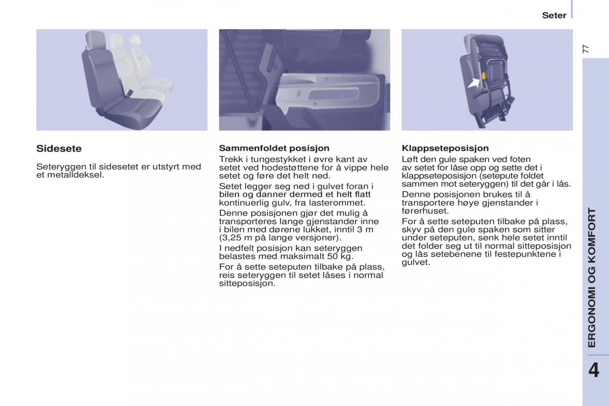 Peugeot Partner II 2 bruksanvisningen / page 79