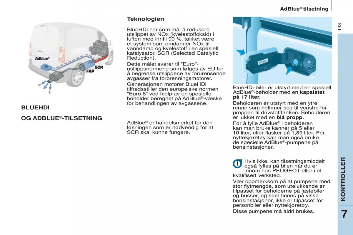 Peugeot Partner II 2 bruksanvisningen / page 135