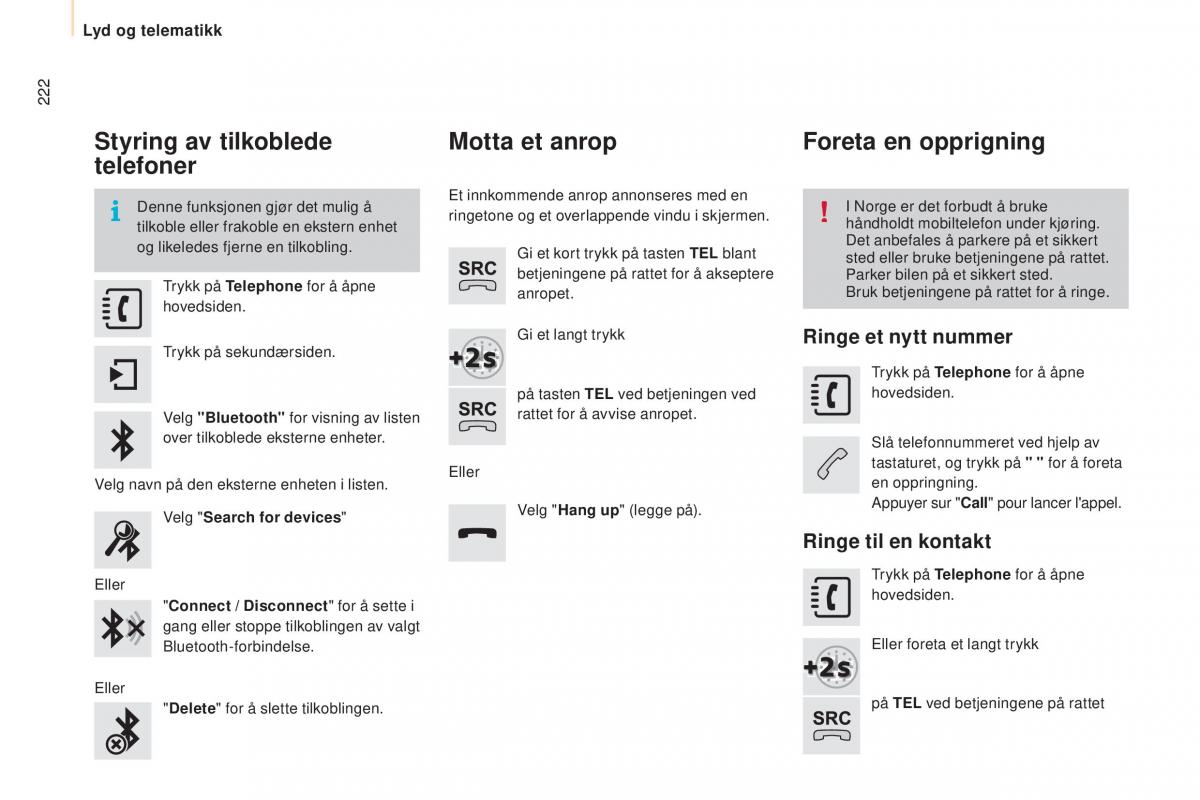 Peugeot Partner II 2 bruksanvisningen / page 224