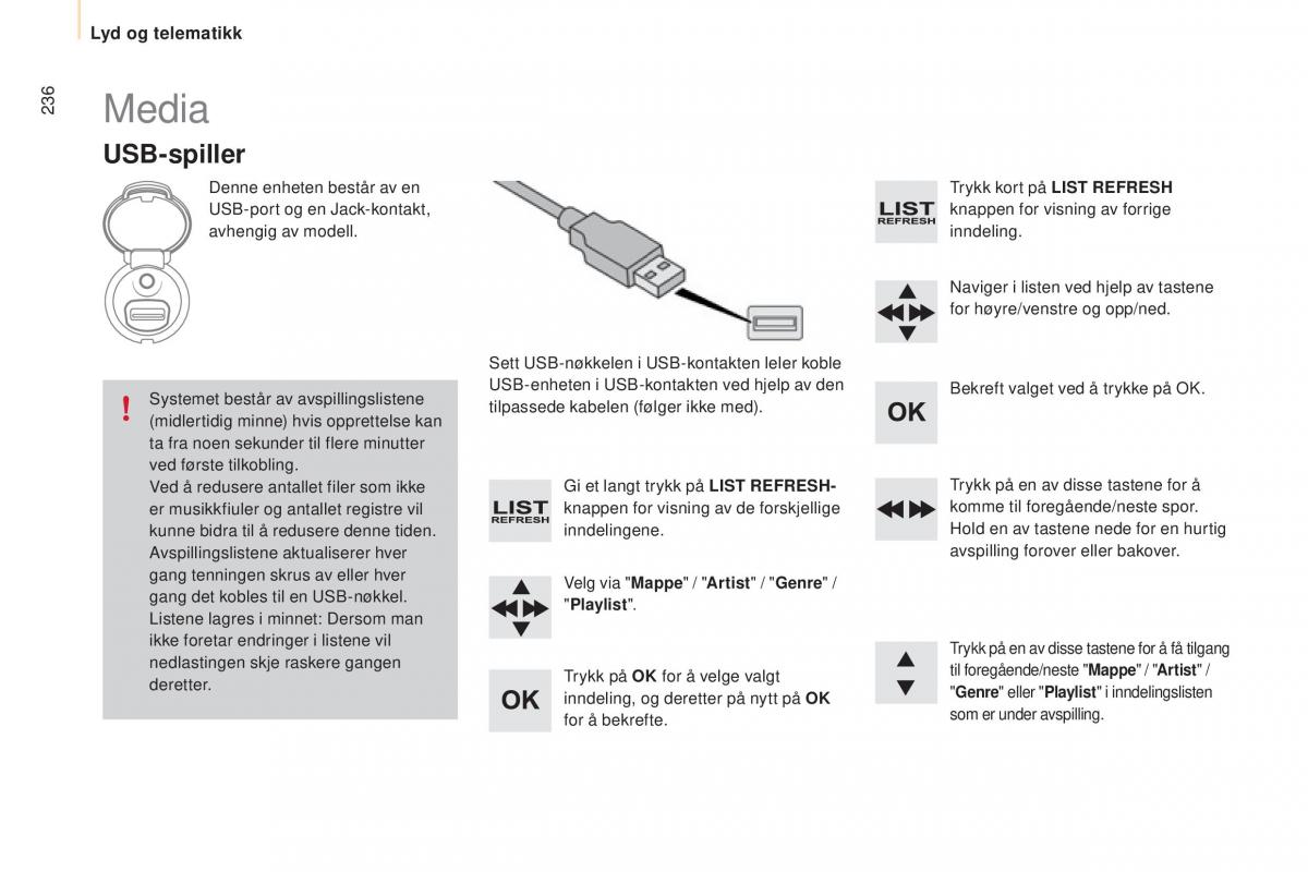 Peugeot Partner II 2 bruksanvisningen / page 238