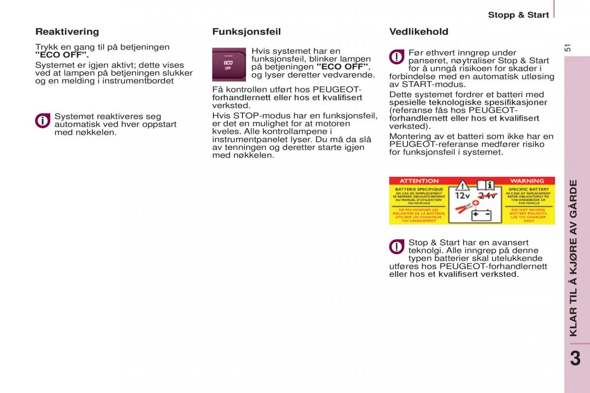 Peugeot Partner II 2 bruksanvisningen / page 53