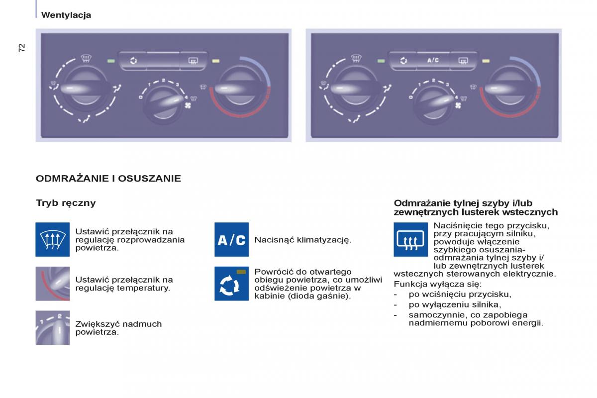 Peugeot Partner II 2 instrukcja obslugi / page 74