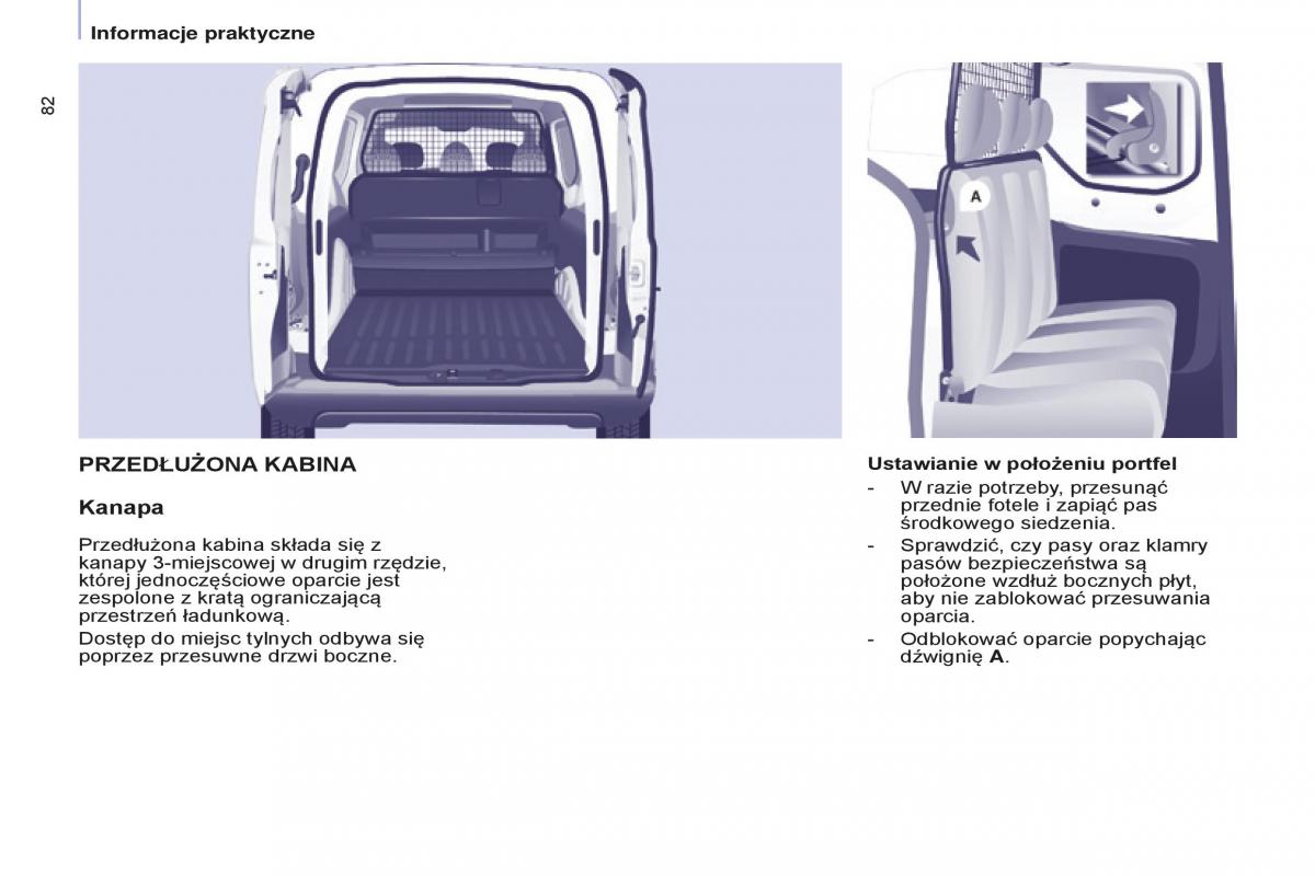Peugeot Partner II 2 instrukcja obslugi / page 84