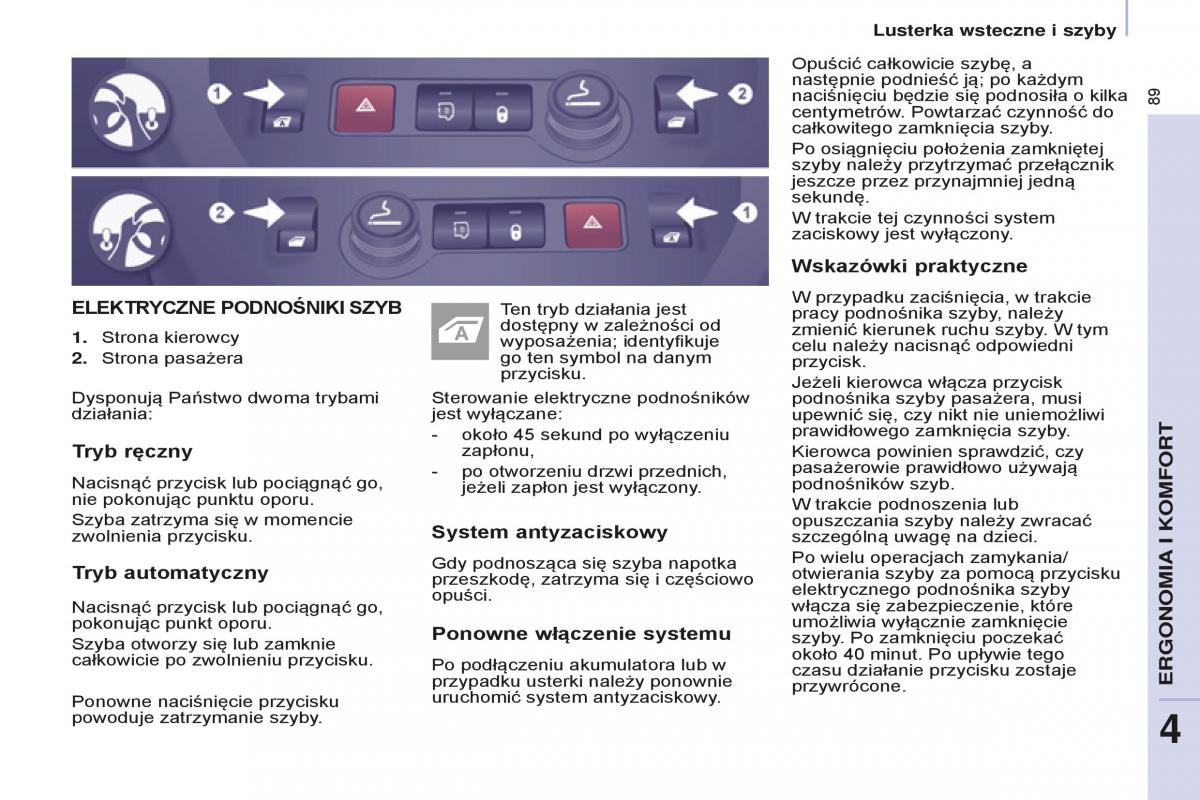 Peugeot Partner II 2 instrukcja obslugi / page 91