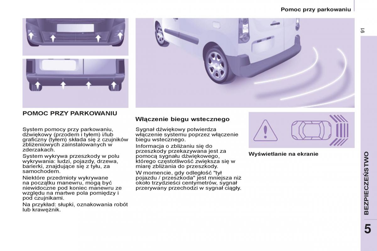 Peugeot Partner II 2 instrukcja obslugi / page 93