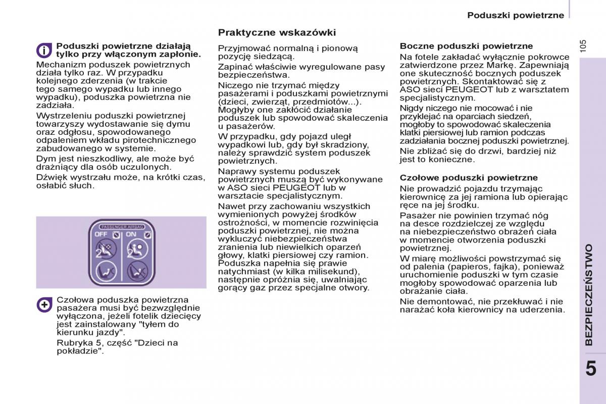 Peugeot Partner II 2 instrukcja obslugi / page 107